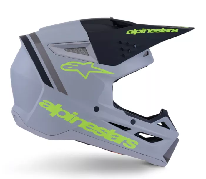 Alpinestars SM3 Radium grey/black/yellow matt helmet vel. S