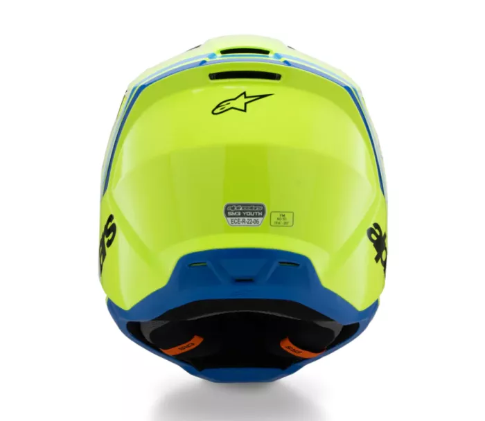 Alpinestars SM3 Youth Radium yellow/black/blue glossy helmet vel. YS