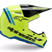 Alpinestars SM3 Youth Radium yellow/black/blue glossy helmet vel. YS