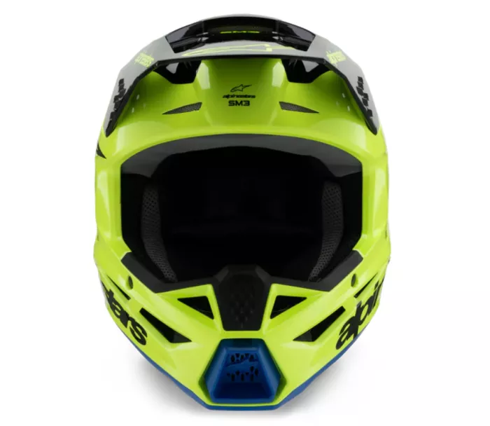 Alpinestars SM3 Youth Radium yellow/black/blue glossy helmet vel. YS
