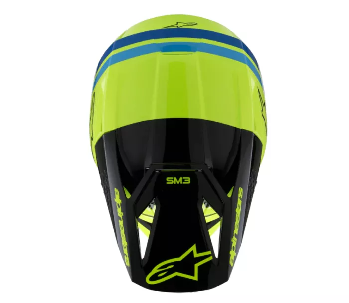 Alpinestars SM3 Youth Radium yellow/black/blue glossy helmet vel. YS