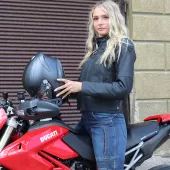 Damska kurtka Dainese RAZON 2 LADY LEATHER JACKET Czarna