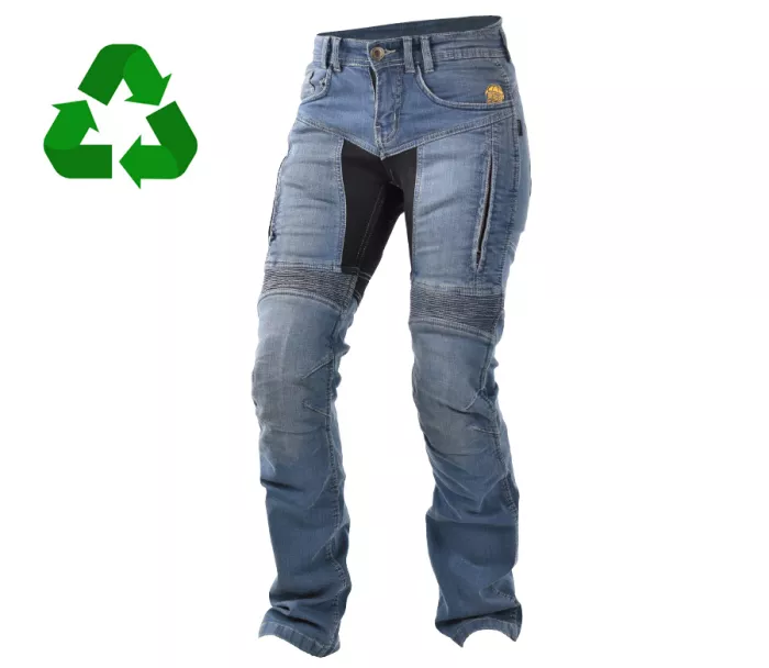 Damskie jeansy motocyklowe Kevlar Trilobite Parado Recycled niebieskie (rozszerzone) rozmiar 26