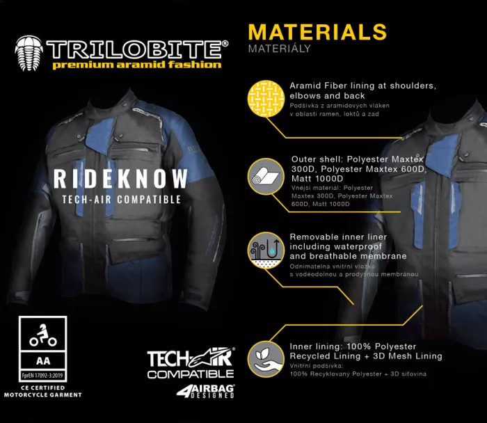 Damska kurtka motocyklowa Trilobite Rideknow Tech-Air czarno/żółta fluo