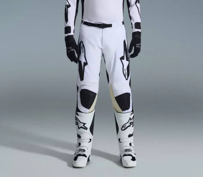 Spodnie motocrossowe Alpinestars Racer Riway white/black