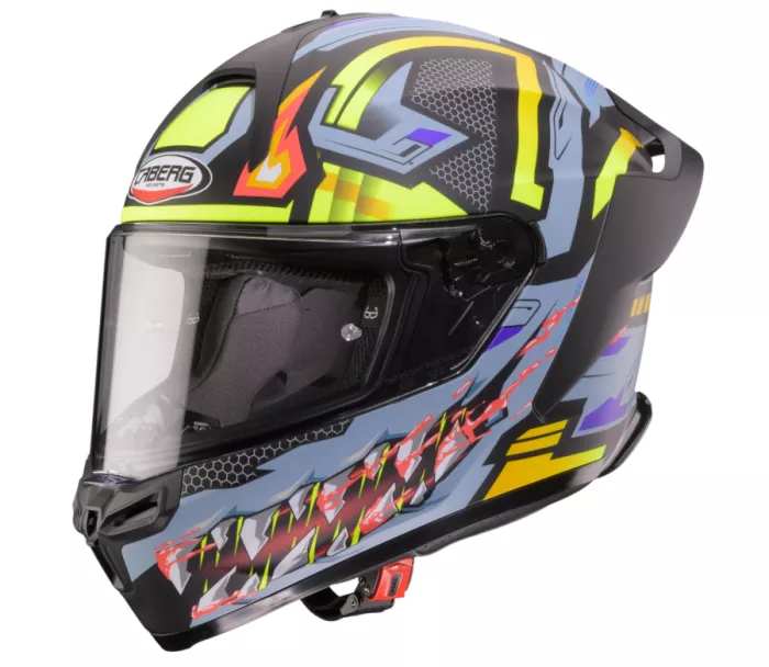 Kask motocyklowy Caberg Roxter Hunter matt black/grey/yellow fluo