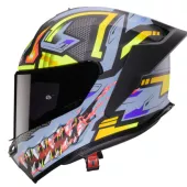 Kask motocyklowy Caberg Roxter Hunter matt black/grey/yellow fluo