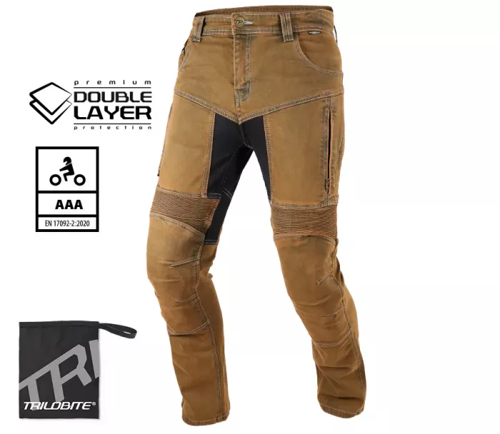 Trilobite Parado doublelayer AAA slim fit men jeans rusty brown level 2 (Rozszerzony)