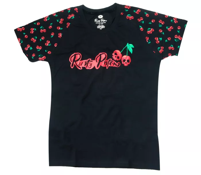 T-shirt damski Rusty Pistons RPTSW42 Nocatee czarno/czerwony (krótki rękaw) rozm. S