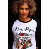 T-shirt damski Rusty Pistons RPTSW44 Nocatee biało/czarny