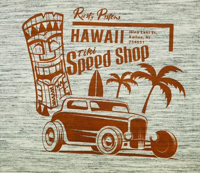 T-shirt Rusty Pistons RPTSM42 Tiki grey rozmiar L