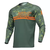Dziecięca koszulka motocrossowa Thor Sector Digi Forest dres green/camo, rozmiar M