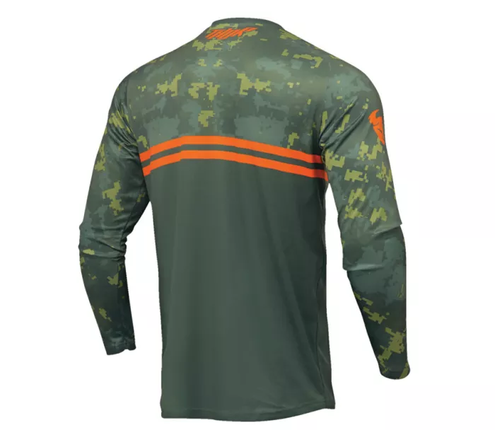 Dziecięca koszulka motocrossowa Thor Sector Digi Forest dres green/camo, rozmiar M