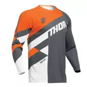 Dziecięca koszulka motocrossowa Thor Sector, kolor grafitowy/pomarańczowy