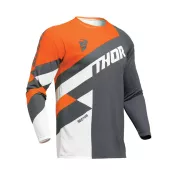 Koszulka motocrossowa Koszulka Thor Sector grafitowo/pomarańczowa