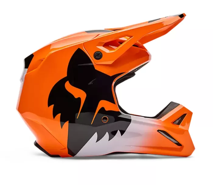Fox 36387-824 Yth V1 Shield Helmet, Fluorescent Orange vel. YM