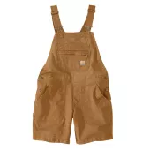 Krótkie ogrodniczki CARHARTT RELAXED FIT CANVAS FEMALE SHORTALL BROWN