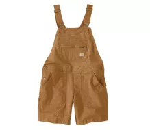 Krótkie ogrodniczki CARHARTT RELAXED FIT CANVAS FEMALE SHORTALL BROWN
