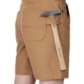 Krótkie ogrodniczki CARHARTT RELAXED FIT CANVAS FEMALE SHORTALL BROWN