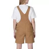 Krótkie ogrodniczki CARHARTT RELAXED FIT CANVAS FEMALE SHORTALL BROWN