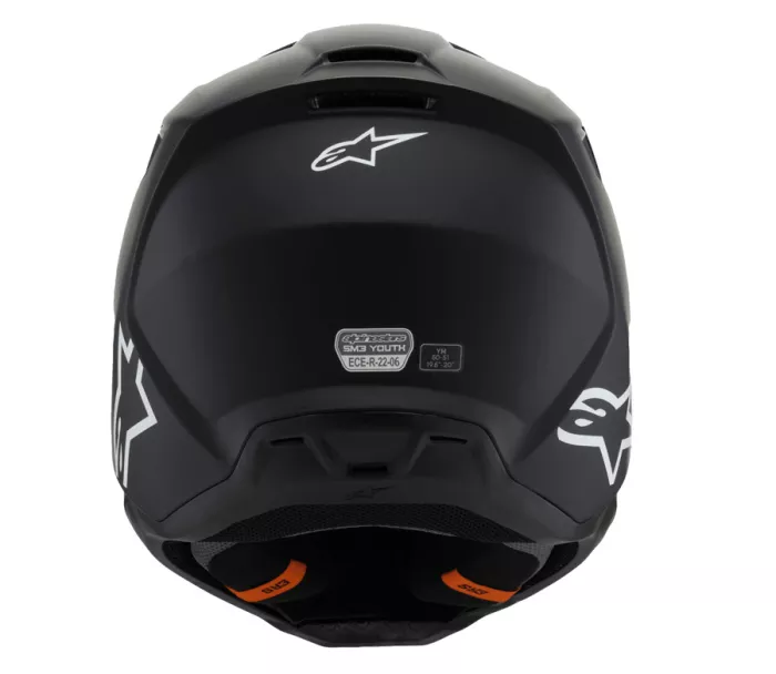 Alpinestars 830 2425 110 SM3 Youth Solid black matt helmet vel. YM