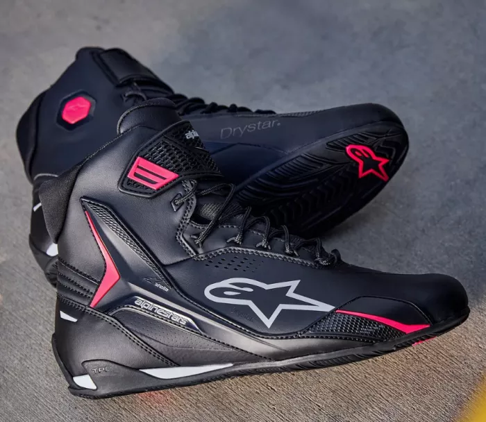 Buty damskie 2026 Alpinestars Stella Faster-4 Drystar black/grey/coral fluo