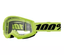 Okulary dziecięce 100% strata2 yellow fluo goggle clear lens