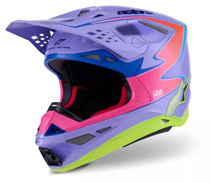 Kask motocrossowy Alpinestars Superetch M10 Jett Lawrence R01 purple/pink/yellow
