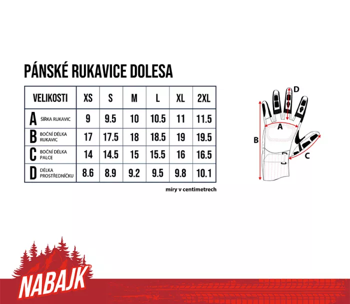 Rękawiczki męskie Nabajk Dolesa black
