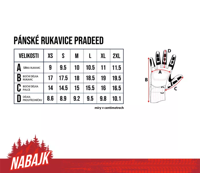 Rękawiczki męskie Nabajk Pradeed black/orange