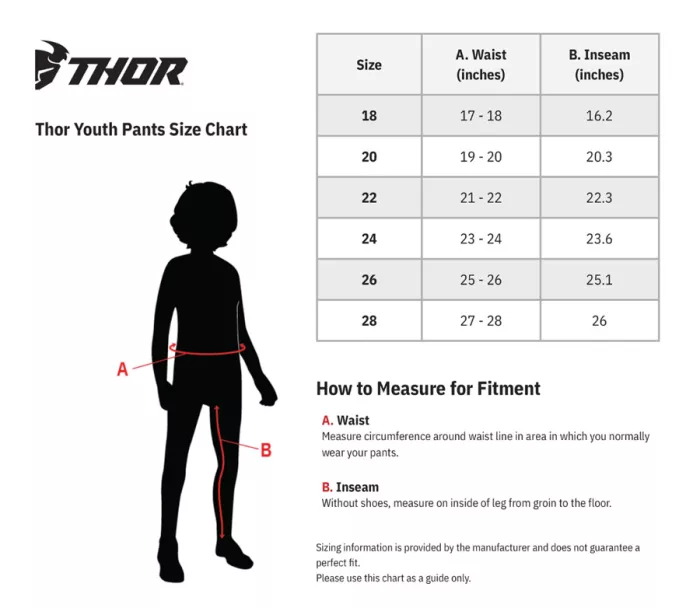 Thor 2903 - 2635 Youth Ridemode Menace kalhoty red vel.22