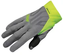 Rękawice motocyklowe Rękawice Thor Draft szare/kwasowe