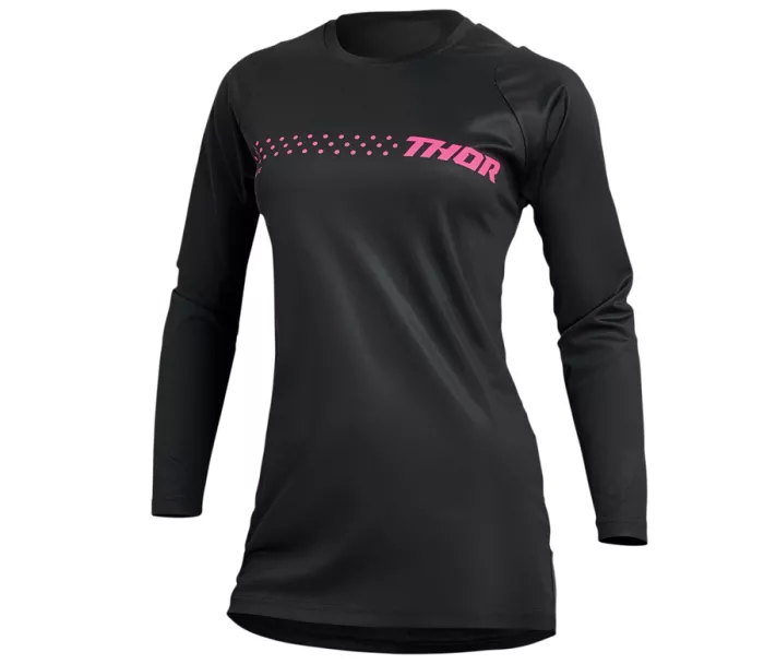 Damska koszulka Thor Sector Minimal black/fluo pink rozmiar M
