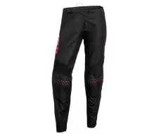 Spodnie motocrossowe damskie Thor Sector Minimal black/flo pink rozmiar 7/8