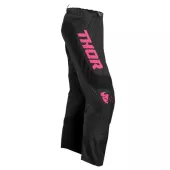 Spodnie motocrossowe damskie Thor Sector Minimal black/flo pink