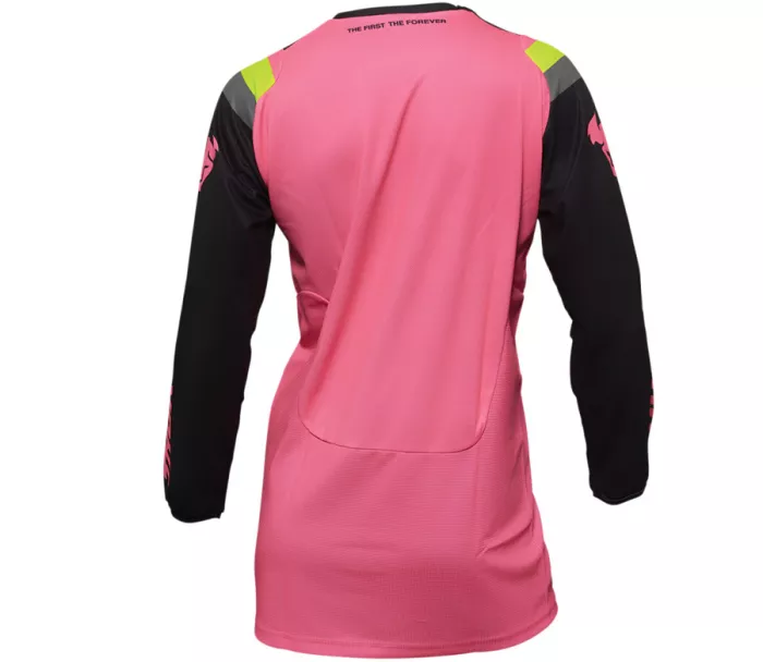 Damska koszulka motocrossowa Thor Pulse Racewear Rev CHARCOAL/FLUO PINK rozmiar XS