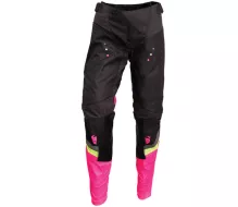 Damskie spodnie motocrossowe THOR PULSE RACEWEAR REV CHARCOAL/FLUO PINK