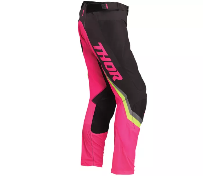 Damskie spodnie motocrossowe THOR PULSE RACEWEAR REV CHARCOAL/FLUO PINK rozmiar 9/10