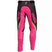 Damskie spodnie motocrossowe THOR PULSE RACEWEAR REV CHARCOAL/FLUO PINK