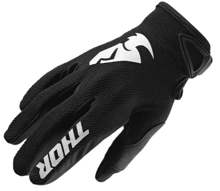 Dziecięce rękawiczki motocrossowe Thor Sector czarne rozmiar M
