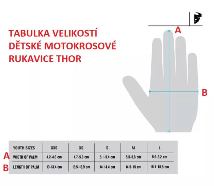 Dziecięce rękawiczki motocrossowe Thor Sector czarne rozmiar M