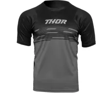 Koszulka motocrossowa Thor Assist Shiver MTB z krótkim rękawem czarna/szara