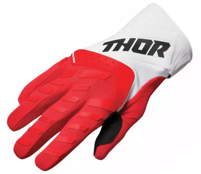 Rękawice motocyklowe Rękawice Thor Spectrum czerwono-białe rozmiar 2XL
