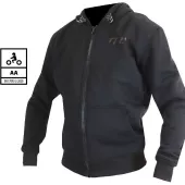 Trilobite Binder riding hoodie with zip men black vel. M