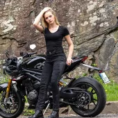 Spodnie motocyklowe damskie Trilobite Omnia czarne