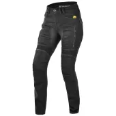 Damskie jeansy motocyklowe Kevlar Trilobite Parado slim fit czarne poziom 2 rozmiar 34