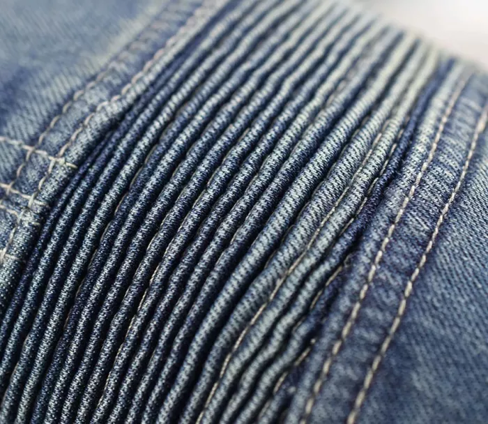 Damskie dżinsy motocyklowe Kevlar Trilobite Parado slim fit długie niebieskie, poziom 2, rozmiar 34