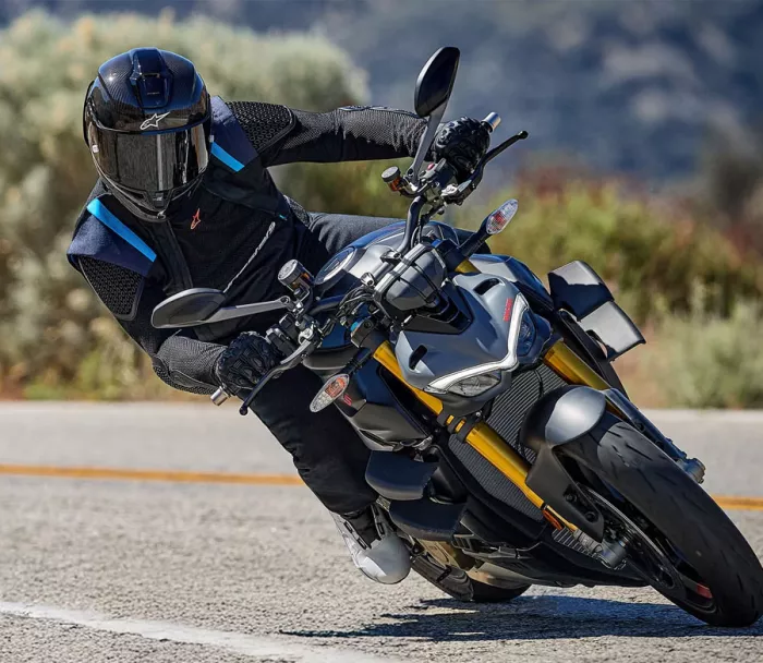 Kurtka motocyklowa Alpinestars T-Stunt black/dark blue/blithe blue