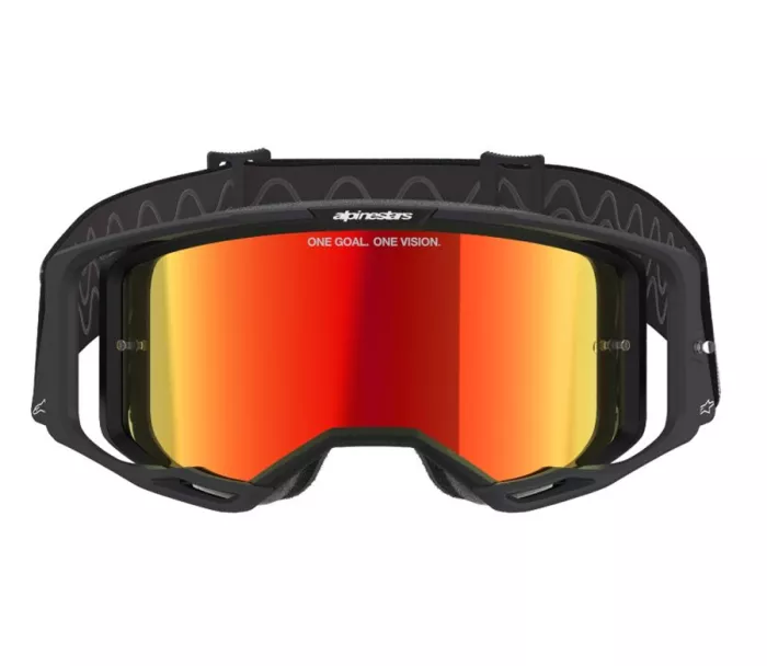 Gogle motocrossowe Alpinestars Vision 8 Corp black/mirror red