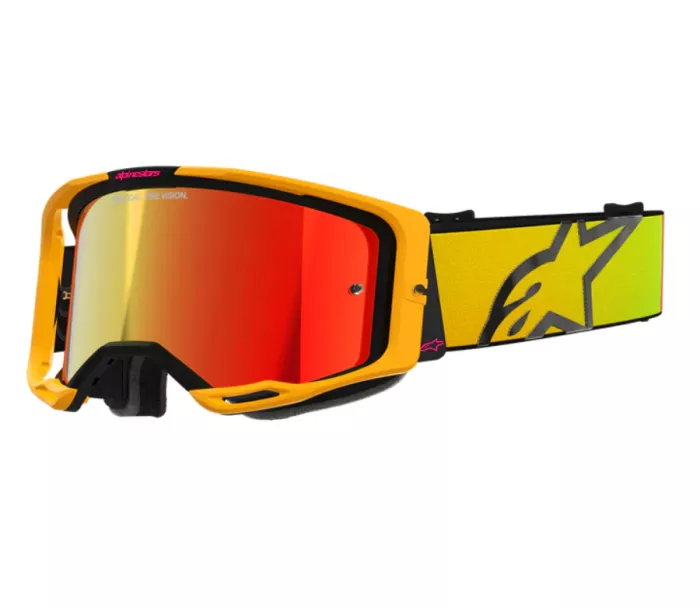 Gogle motocrossowe Alpinestars Vision 8 Corp yellow pink/mirror red